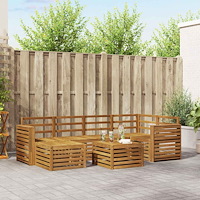 vidaXL Soffgrupper Naturfärg Massivt Akaciaträ