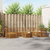 vidaXL Soffgrupper Naturfärg Massivt Akaciaträ