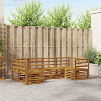 vidaXL Soffgrupper 6 pcs Naturfärg Massivt Akaciaträ