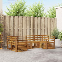 vidaXL Soffgrupper 6 pcs Naturfärg Massivt Akaciaträ