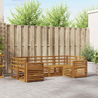 vidaXL Soffgrupper 6 pcs Naturfärg Massivt Akaciaträ
