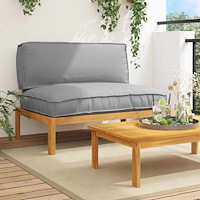 vidaXL Soffset med kudde Grå 120 x 92 x 69 cm Massivt Akaciaträ
