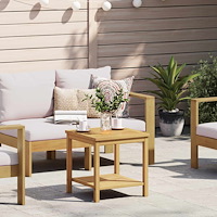 vidaXL Sidobord Olivenatur 45 x 45 x 45 cm Massivt Akaciaträ