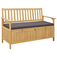 vidaXL Förvaringsbänk med kudde med lagring med dörr