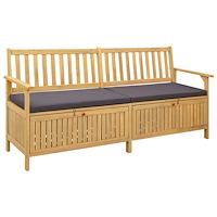 vidaXL Förvaringsbänk med kudde med lagring med dörr