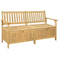 vidaXL Förvaringsbänk med lagring med dörr Massiv Akacia