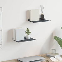 vidaXL Flytande hylla 2 pcs Antracit 30 x 18 x 2,5 cm Stål