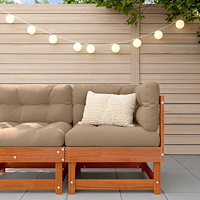 vidaXL Trädgårdshörnssoffa Massivt furu VaxBrun