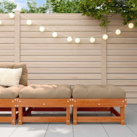 vidaXL Trädgårdsfotpall Massivt furu VaxBrun