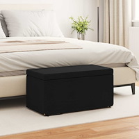 vidaXL Pall Svart 81 x 41 x 40 cm Tyg och Konstruerat Trä