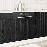 vidaXL Köksskåp Svart Ek 60 x 1,5 x 67 cm Konstruerat trä