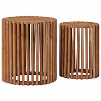 vidaXL Sidobordsset med lagring med dörr Brun 40 x 40 x 45 cm