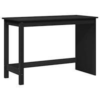 vidaXL Skrivbord Svart 112 x 50 x 75 cm Massiv furu