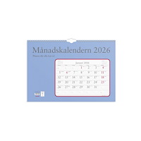 Burde Väggkalender Månadskalendern 2026 (missfärgad/fuktskadad)