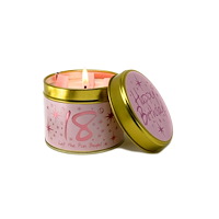 LILY FLAME CANDLES Happy Birthday 18 - Scented Tin Candle