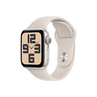Apple Apple Watch SE (GPS) 2a generation - stjärnljusaluminium - smart klocka med sportband - starlight - 32 GB