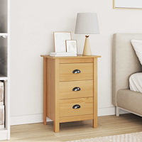 vidaXL Nattduksbord Hill Honung brun 46 x 35 x 65 cm Massiv furu