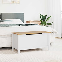 vidaXL Förvaringslåda Hill Vit och honung brun 90 x 40 x 45 cm