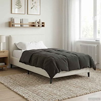 vidaXL Full Års-Duvet Quiltad Antracit 135 x 200 cm Mikrofiber