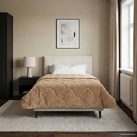 vidaXL Full Års-Duvet Taupe 140 x 220 cm Mikrofiber och Teddyfleece