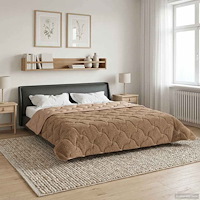 vidaXL Full Års-Duvet Taupe 200 x 240 cm Mikrofiber och Teddyfleece