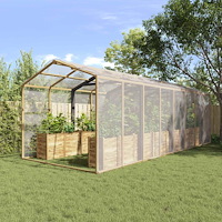 vidaXL Tarpaulin med öglor Transparent 8 x 10 m polyeten