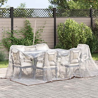 vidaXL Tarpaulin med öglor Transparent 2 x 2 m polyeten