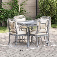 vidaXL Tarpaulin med öglor Transparent 2 x 2 m polyeten