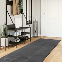 vidaXL Områdesmattor Rektangulär HUARTE Antracit 300 x 80 cm Polyester