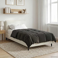 vidaXL Sommar Duvet Quiltad Antracit 135 x 200 cm Mikrofiber