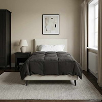 vidaXL Sommar Duvet Quiltad Antracit 135 x 220 cm Mikrofiber