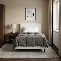 vidaXL Sommar Duvet Quiltad Ljusgrå 135 x 200 cm Mikrofiber