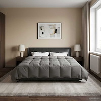 vidaXL Sommar Duvet Quiltad Ljusgrå 200 x 240 cm Mikrofiber