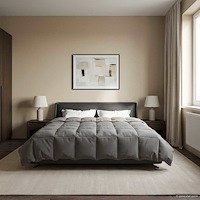 vidaXL Sommar Duvet Quiltad Ljusgrå 240 x 260 cm Mikrofiber