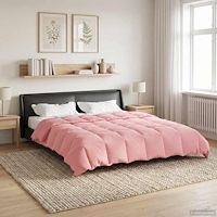 vidaXL Sommar Duvet Quiltad Rosa 200 x 220 cm Mikrofiber
