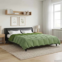 vidaXL Sommar Duvet Quiltad Grön 220 x 260 cm Mikrofiber