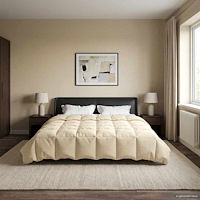 vidaXL Sommar Duvet Quiltad Kräm 200 x 200 cm Mikrofiber