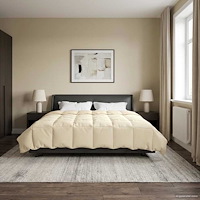 vidaXL Sommar Duvet Quiltad Kräm 240 x 260 cm Mikrofiber