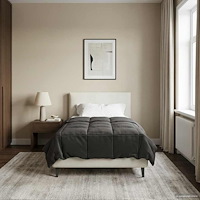 vidaXL Full Års-Duvet Quiltad Antracit 155 x 200 cm Mikrofiber