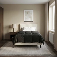 vidaXL Full Års-Duvet Quiltad Antracit 135 x 220 cm Mikrofiber