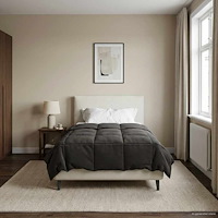 vidaXL Full Års-Duvet Quiltad Antracit 155 x 220 cm Mikrofiber