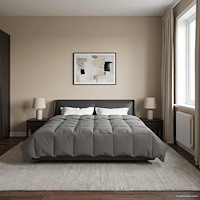 vidaXL Full Års-Duvet Quiltad Ljusgrå 200 x 220 cm Mikrofiber