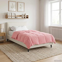 vidaXL Full Års-Duvet Quiltad Rosa 155 x 200 cm Mikrofiber