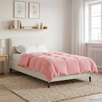 vidaXL Full Års-Duvet Quiltad Rosa 135 x 220 cm Mikrofiber