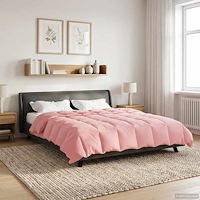 vidaXL Full Års-Duvet Quiltad Rosa 220 x 260 cm Mikrofiber