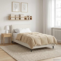 vidaXL Full Års-Duvet Quiltad Kräm 135 x 200 cm Mikrofiber