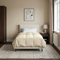 vidaXL Full Års-Duvet Quiltad Kräm 140 x 200 cm Mikrofiber