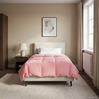 vidaXL Vinter Täcke Quiltad Rosa 135 x 200 cm Mikrofiber