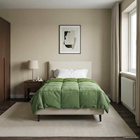 vidaXL Vinter Täcke Quiltad Grön 155 x 200 cm Mikrofiber