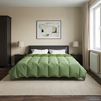 vidaXL Vinter Täcke Quiltad Grön 200 x 220 cm Mikrofiber